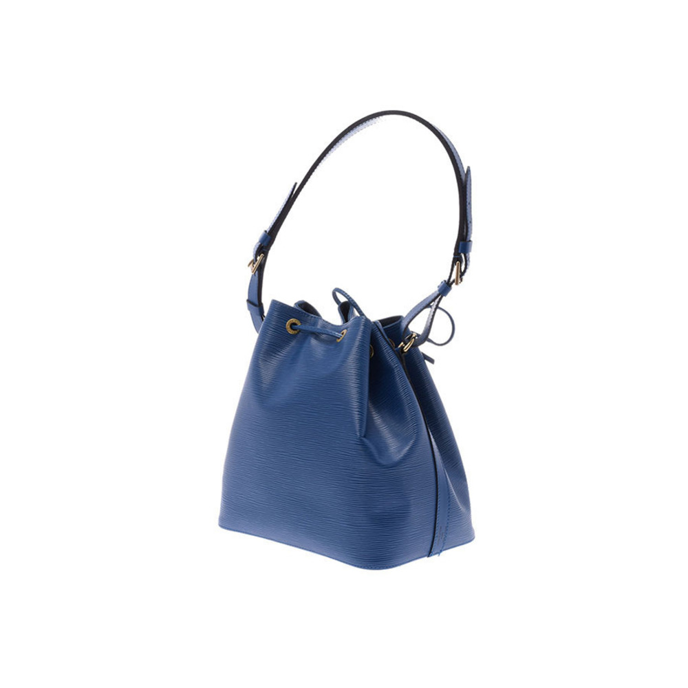 Louis Vuitton Shoulder Leather Blue Epi Bag Noe